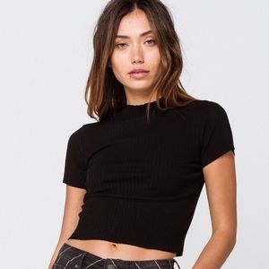 Tilly’s Destined Wide Rib Black Tee